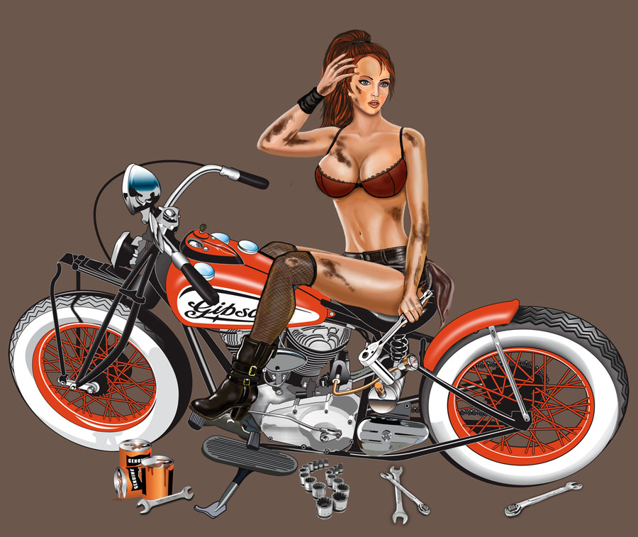 pinup flathead indian